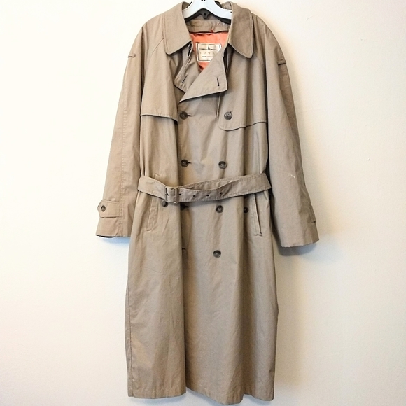 Towne by London Fog Double Breast Mens Trench Coat - Picture 2 of 16